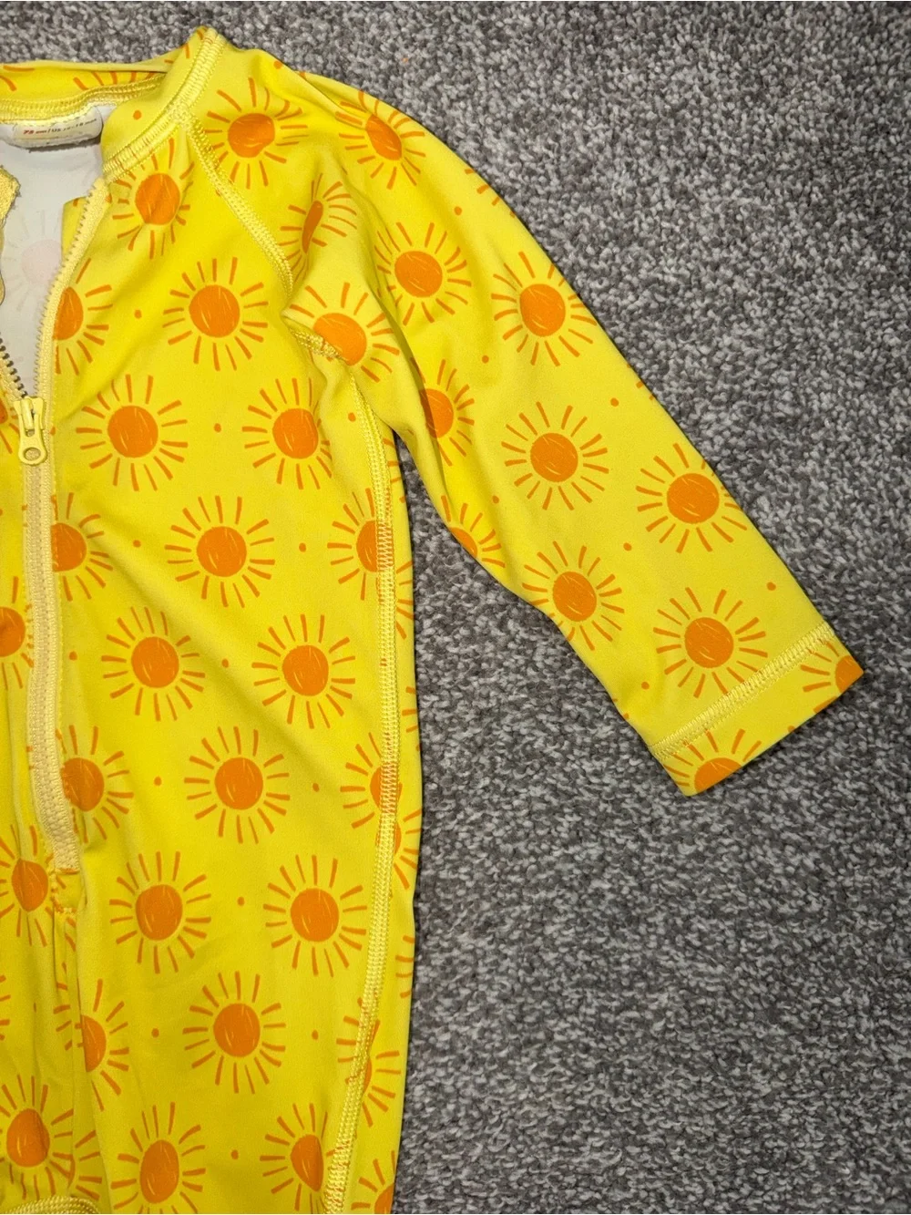 Hanna Andersson Yellow Baby Sunsuit swimsuit sun 12-18 months